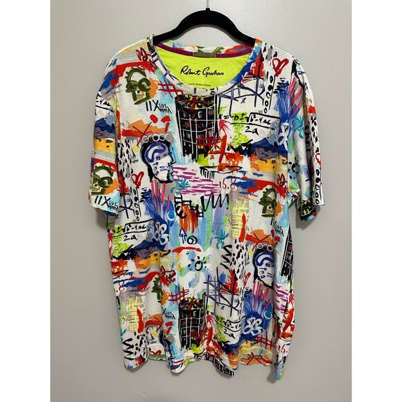Robert Graham Other - Robert Graham 100% Cotton Graffiti T Shirt Size Large